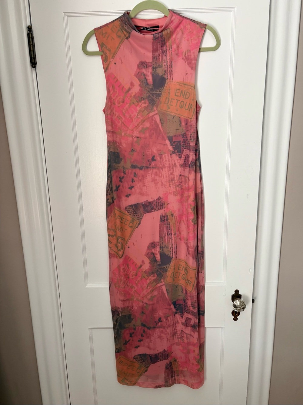 silence + noise Pink Graphic Maxi Dress